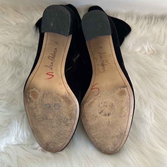 Sam Edelman Black Velvet Calexa Sock Boots Size 7.5 - Picture 8 of 11